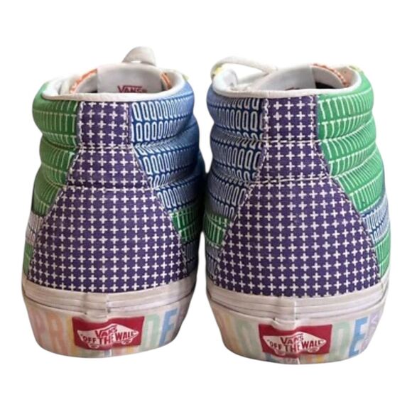 Vans Sk8-Mid Shoes Mens Size 10 Pride Edition Rainbow High Top Sneakers LGBTQ - Picture 7 of 12